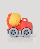 Lüx Kırmızı Minik Mikser - Plastik Mikser - Kırılmaz Oyuncak - Kırılmaz Çimenyo Kamyon - Çimento Arabası Mikser - 4