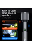 BX2143FL 24W LED 1100 Lümen, Zoom Özellikli, Şarjlı, Çok Modlu Uzun Menzilli, Kompakt El Feneri thumbnail 8