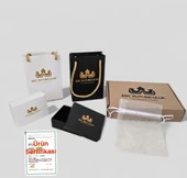 Sembole Özel Renkli Taş Desenli Zincirli 14 Ayar Altın Plakalı Taç Motifli Hediye Bileklik-489 thumbnail 7