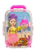Anlily Küçük Bavullu Bebek - Barbie Chelsea Oyuncak Bebek - Barbie Bebek - Bebek Oyun Evleri İçin Bebek - 2