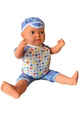 Oynar Gözlü Türkçe Konuşan Berke Kel Et Bebek 60 Cm. - Konuşabilen Bebek - Kel Büyük Bebek - 5