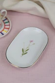 Tabak Evi Porselen Natura Çuha Altın Yaldızlı Oval Kayık Tabak 18x11x2,50cm Tekli - 3