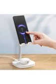 Ch-0530 20w Kablosuz Telefon Ve Kulaklık Şarj Standı-beyaz thumbnail 6