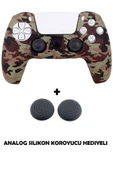PS5 Dualsense Uyumlu Kamuflaj Desenli Koruyucu Silikon Kılıf + Analog silikon Koruyucu thumbnail 5
