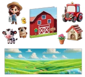 Magnetli Çiftlik Seti - Magnetli Farm Set - Magical Magnet - Çiftlik Oyunu - Hayvanlı Magnetler - Hayvanlar - 3