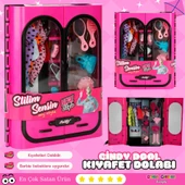 Cindy Doll Aksesuarlı Gardırop Pembe - Barbie Dolap - Barbie Giysi Dolabı - Barbie Gardırop - Gardrop - 1