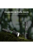 Bx2101fl 30w Led 690 Metre Uzun Menzilli Şarjlı El Feneri 1450 Lümen Güç Göstergeli Zoom Özellik thumbnail 8