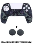 PS5 Dualsense Uyumlu Kamuflaj Desenli Koruyucu Silikon Kılıf + Analog silikon Koruyucu thumbnail 11