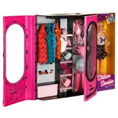 Cindy Doll Bebekli Aksesuarlı Gardırop Pembe - Barbie Dolap - Barbie Giysi Dolabı - Barbie Gardırop - Gardrop - 3