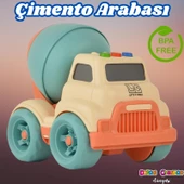 Lüx Bej Sesli Ve Işıklı Minik Mikser - Plastik Mikser - Kırılmaz Oyuncak - Kırılmaz Çimento Mikser - Çimento Arabası thumbnail 1