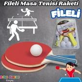 Fileli Masa Tenisi Raketi - Okul İçin Masa Tenisi Raketi - Tenis Oyuncakları - Masa Tenisi Oyunu - Fileli Raket - 1