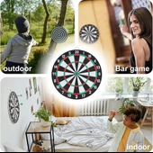 12 inc. İğneli Dart Tahtası Seti (29 cm.) - Oyuncak Dart Seti - İğneli Dart Oyuncak - Dart Oyunu Seti - 4