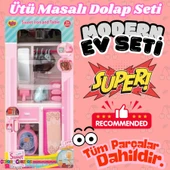 Ütü Masalı Banyo Seti - Modern Banyo Seti - Minyatür Ev Oyuncak Seti - Banyo Oyuncak Seti - Ütü Masası Oyuncak - 1