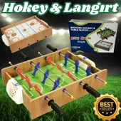 Ahşap Hokey ve Ahşap Langırt Seti - Ahşap Oyuncak - Futbol Oyuncakları - Top Oyuncak Langırt Setleri - Langırt Oyuncakla thumbnail 1