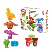 Dinozorlar Oyun Hamur Seti 168 Gr. - Oyun Hamuru Seti - Hamur Setleri - Hamur Kalıpları - Doğal Oyun Hamuru - 1