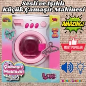 Pilli Neşeli Çamaşır Makinesi - Pilli Oyuncak Çamaşır Makinesi - Çamaşır Makinesi Oyuncak - Işıklı Sesli Makine - 1