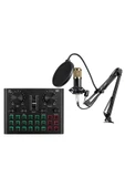 BM600 Filtreli Condenser Mikrofon V8 Plus Ses Kartı ve Standlı Set thumbnail 3