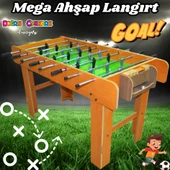 Mega Ahşap Langırt Seti - Ahşap Oyuncak - Futbol Oyuncakları - Top Oyuncak Langırt Setleri - Langırt Oyuncakları - Ahşap - 1