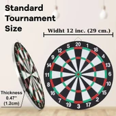 12 inc. İğneli Dart Tahtası Seti (29 cm.) - Oyuncak Dart Seti - İğneli Dart Oyuncak - Dart Oyunu Seti - 6