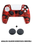 PS5 Dualsense Uyumlu Kamuflaj Desenli Koruyucu Silikon Kılıf + Analog silikon Koruyucu thumbnail 1