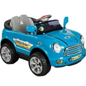 Kumandalı Mini Cooper Akülü Araba Mavi - Kumandalı 12 Volt Tek Kişilik Akülü Araba Akülü JEEP - Turbo Coupe Akülü Araba thumbnail 2