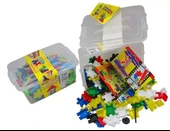 Flexy Tangles Blok Oyunu 150 Parça - Oyuncak Lego Seti - Birbirine Geçmeli STEM Lego Seti - Eğitici Oyuncak thumbnail 7