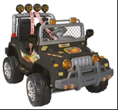 Çift Kişilik Mega Akülü Araba Siyah - 12 Volt İki Kişilik Akülü Araba Akülü JEEP - Mega Off Road Turbo Jeep thumbnail 2