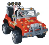 Kumandalı Çift Kişilik Mega Akülü Araba Kırmızı - 12 Volt İki Kişilik Akülü Araba Akülü JEEP - Mega Off Road Turbo Jeep thumbnail 2