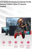 Kablosuz Wireless Ps4 Android Apple Switch Pc Uyumlu Six-axis Oyun Kolu Joystick thumbnail 7