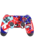 PS4-PC-Android BOX-Android-IOS Telefon Tablet Uyumlu Spıder-Man Tema Titreşimli Bluetooth Oyun Kolu - 3