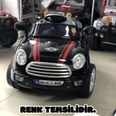 Kumandalı Mini Cooper Akülü Araba Mavi - Kumandalı 12 Volt Tek Kişilik Akülü Araba Akülü JEEP - Turbo Coupe Akülü Araba thumbnail 6