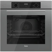 Ferre FlowArt QBL63CPR - SS208 - D079 7 Prog. Dijital Turbo Ankastre Set - Gri - 2