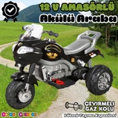 Amortisörlü Akülü Turbo GoWay Motosiklet Siyah - Aliş GoWay Motorsiklet 12 Volt Akülü Motor - Aliş Go Way Motor thumbnail 1