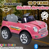 Kumandalı Mini Cooper Akülü Araba Pembe - Kumandalı 12 Volt Tek Kişilik Akülü Araba Akülü JEEP - Turbo Coupe Akülü Araba thumbnail 1