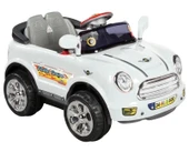 Kumandalı Mini Cooper Akülü Araba Beyaz - Kumandalı 12 Volt Tek Kişilik Akülü Araba Akülü JEEP - Turbo Coupe Akülü Araba thumbnail 2