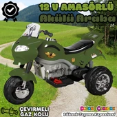 Amortisörlü Akülü Turbo GoWay Motosiklet Yeşil - Aliş GoWay Motorsiklet 12 Volt Akülü Motor - Aliş Go Way Motor thumbnail 1