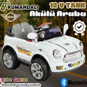 Kumandalı Mini Cooper Akülü Araba Beyaz - Kumandalı 12 Volt Tek Kişilik Akülü Araba Akülü JEEP - Turbo Coupe Akülü Araba thumbnail 1