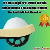Lupa Katlanabilir Işıklı 3 Tekerlekli Sarı Scooter - Işıklı Scooter - Slikon Teker Scooter - Çocuk Scooter - İttir Git - 5