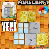 Minecraft Pencere, Kaya ve Altın Desenli Blok Manyetik Lego Minecraft Manyetik Lego Minecraft Lego Megacraft Lego Seti M thumbnail 1