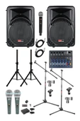 Lastvoice Ample Covering-Paket-2 Aktif hoparlör ve Mixer Full Ses Sistemi Seti - 1