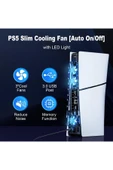 TP5-3538 PS5 Slim İçin Led Işıklı Kademeli Güçlü Soğutma Fanı thumbnail 8