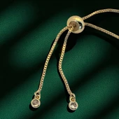 Doğum Ayına Özel 14 Ayar Altın Plakalı Taç Motifli Altın Renkli Zincirli Hediye Bileklik-492 thumbnail 5