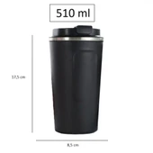 Termal Kahve Kupası 510 ML Paslanmaz Çelik Vakumlu Matara Yalıtımlı Bardak Su Şişesi - 1