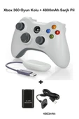 Xbox 360 Pc Uyumlu Kablosuz Analog Oyun Kolu Ve 4800mah Batarya Seti thumbnail 1