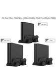 Playstation4 Slim Ps4 Pro Uyumlu Fanlı Stand Ve Oyun Kolu Usb Şarjlı Ps4 Şarj Standı Multifunctional thumbnail 2