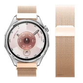 Huawei Watch GT6 46mm Uyumlu Manyetik Milanese Loop Metal Kordon   Rose Gold - 3