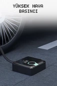 Zc-001 Taşınabilir Powerbankli Kendinden Şarjlı Siyah Dijital Ekranlı Hava Kompresörü thumbnail 5