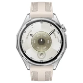 Sneezy Huawei Watch GT6 46mm ile Uyumlu Metal Tokalı Dikiş Detaylı Şık Dokuma Silikon Kordon  Starlight thumbnail 3