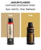 Jagler Classic Antiperspirant Ter Önleyici Leke Yapmayan Erkek Sprey Deodorant 150 ml thumbnail 2