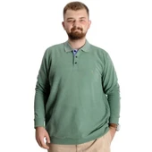 Büyük Beden Erkek Sweat Polo Selanik Nakışlı 20440 Çağla - 1